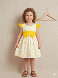 Yellow stared frock