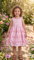 Soft pink cotton frock