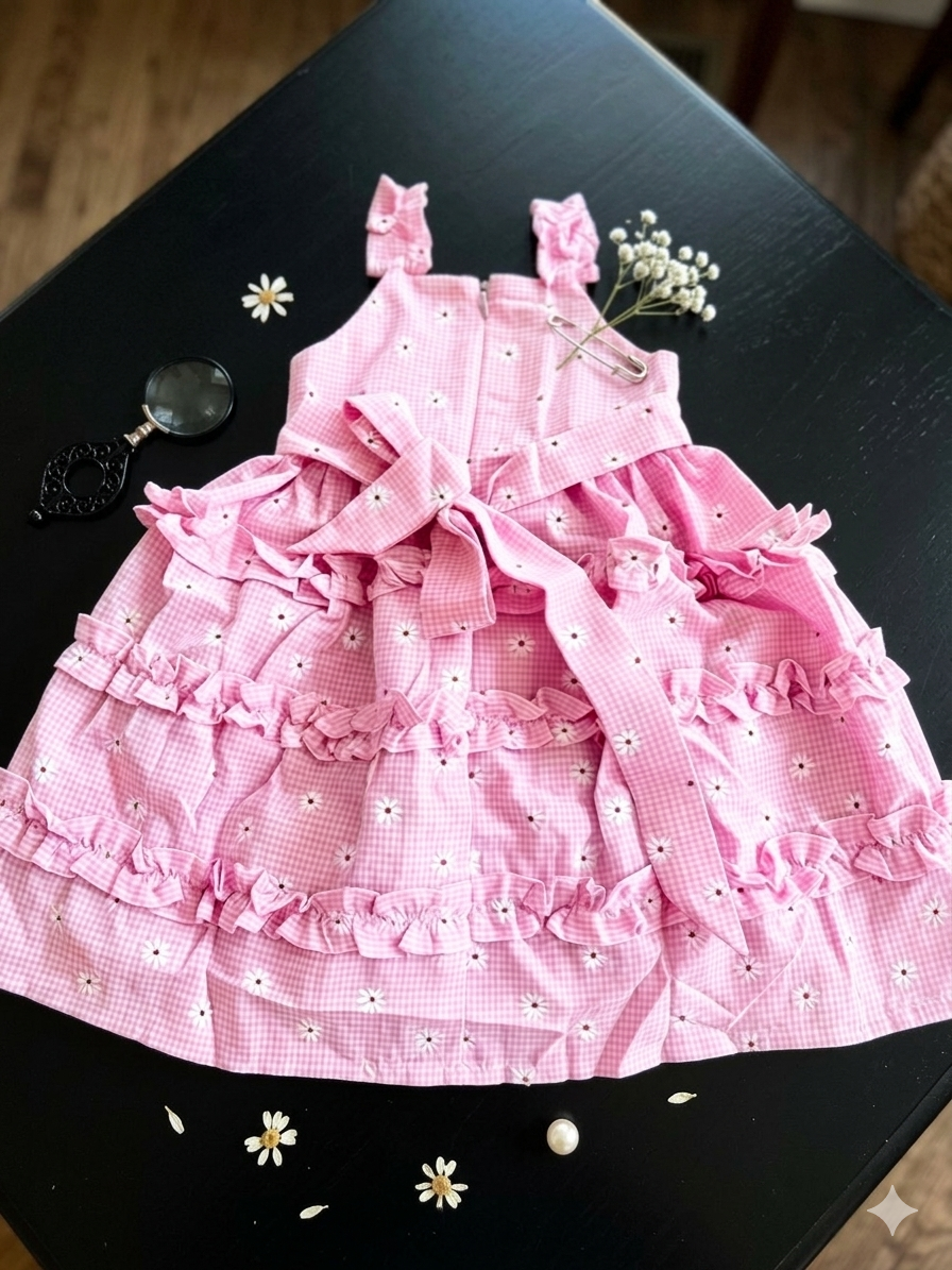 Soft pink cotton frock