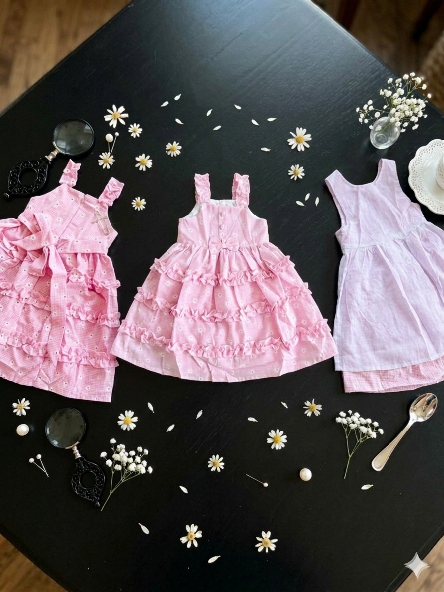 Soft pink cotton frock