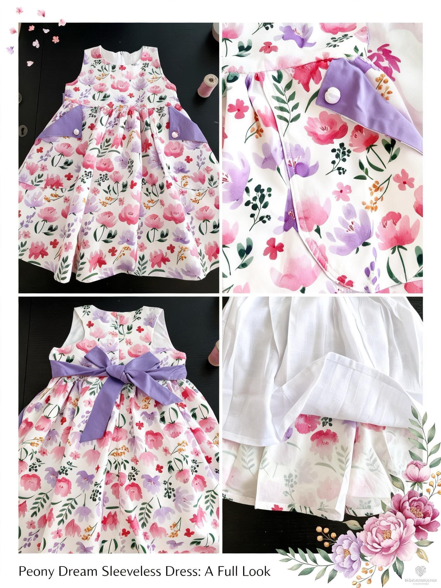 Peony Dream Sleeveless dress