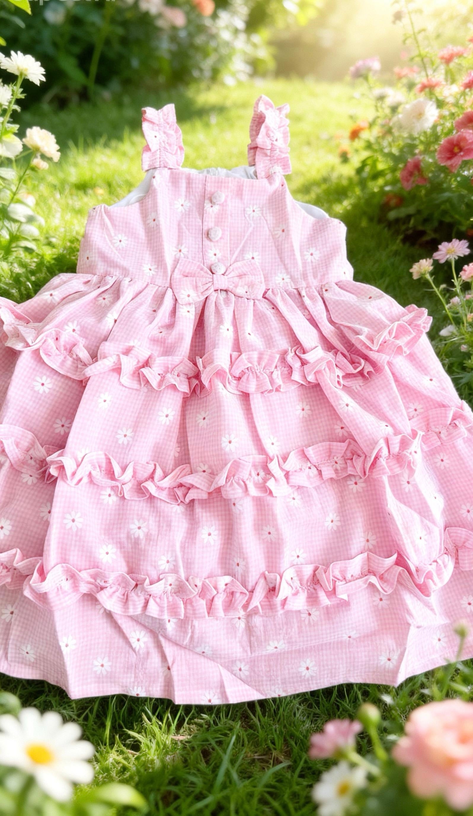 Soft pink cotton frock